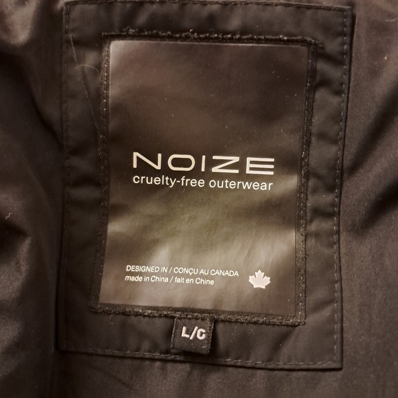 Noize Coat Women's Large L Faux Fur Collar Trim Vegan Gigi Parka Quilted - Picture 9 of 15